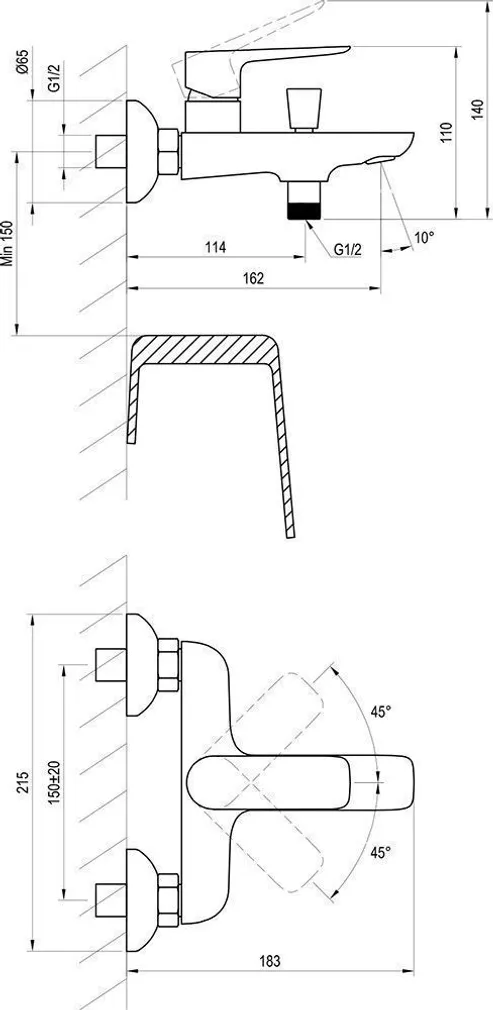VANNI- JA DUŠISEGISTI RAVAK CLASSIC CL 022.00 KROOM
