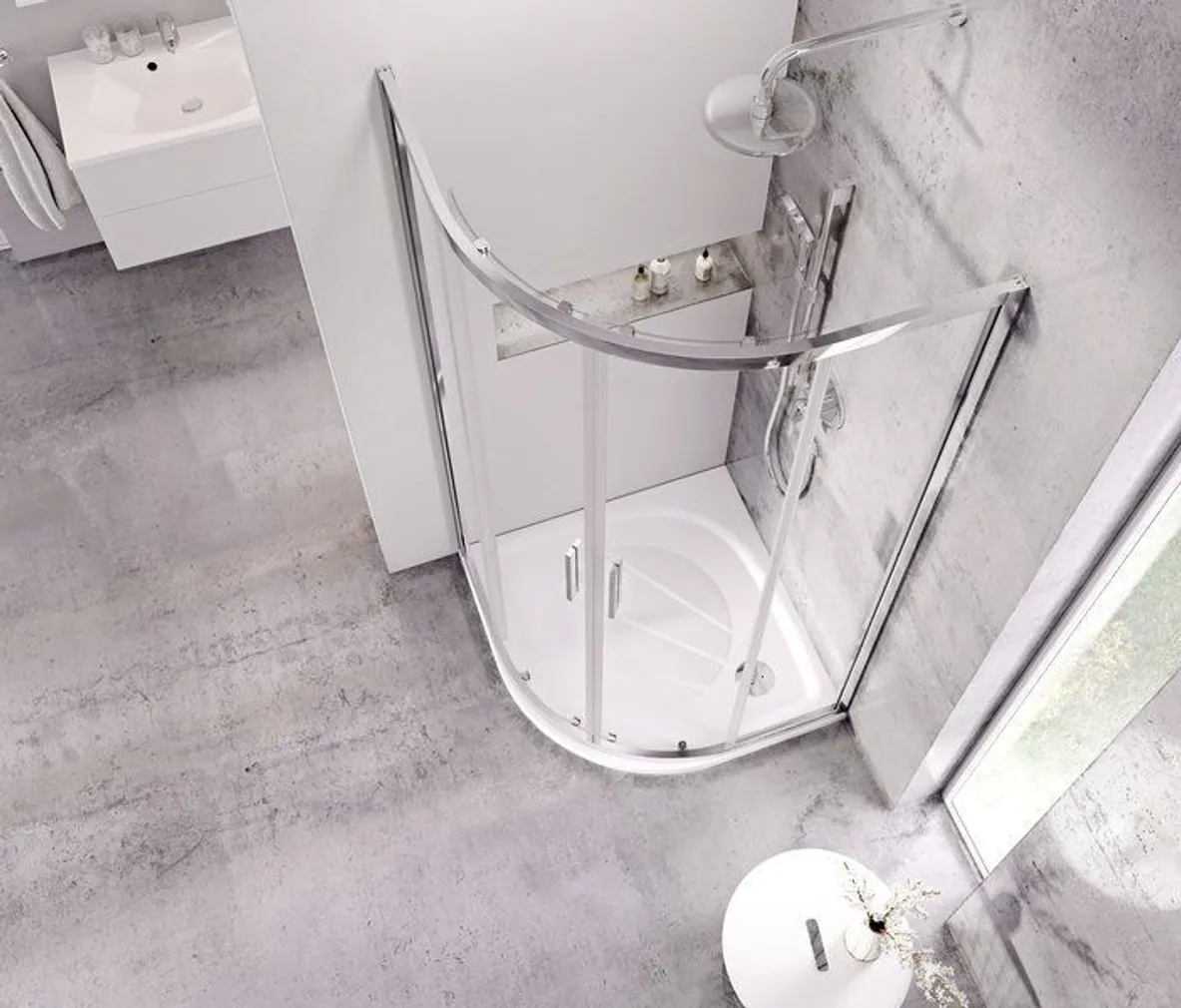 DUŠIKABIIN RAVAK BLIX SLIM BLSCP4-90, 90X195CM ALUSETA