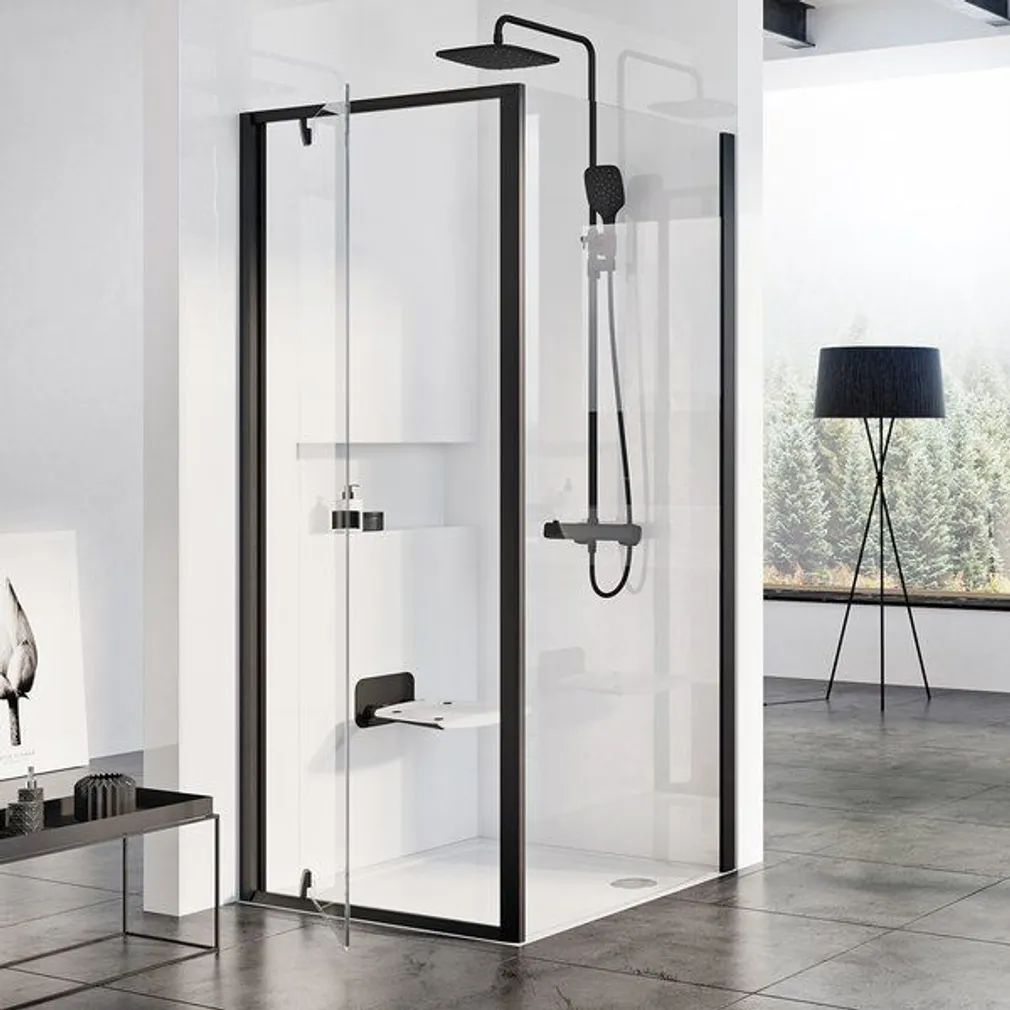 DUŠIUKS RAVAK PIVOT PDOP1-80, 80X190CM, MUST