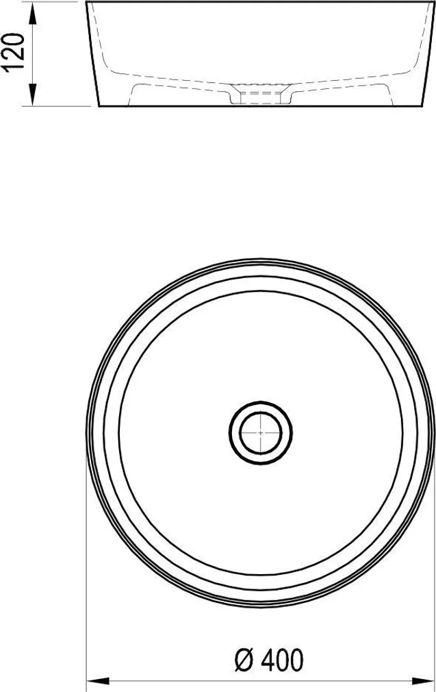 KERAAMILINE VALAMU RAVAK UNI 400 SLIM