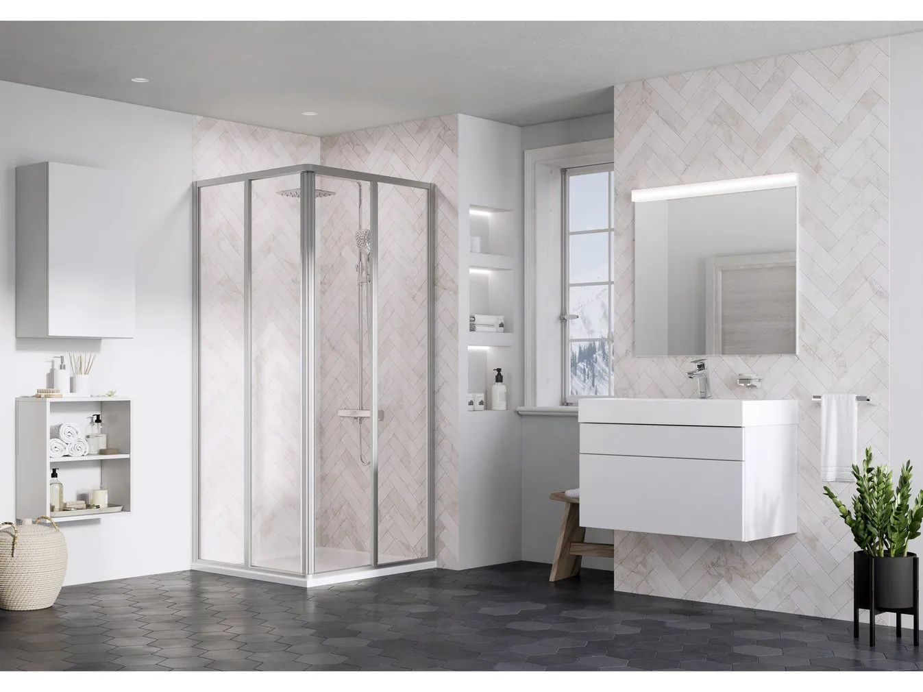 DUŠINURK RAVAK SUPERNOVA SRV2-80, 80X195CM, LÄBIPAISTEV KLAAS