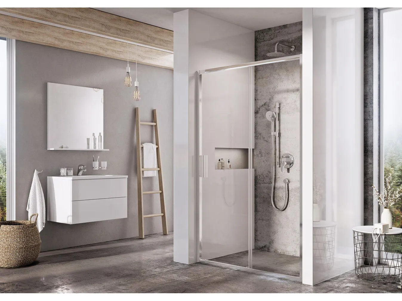 DUŠIUKS RAVAK BLIX SLIM BLSDP2-110, 110X195CM