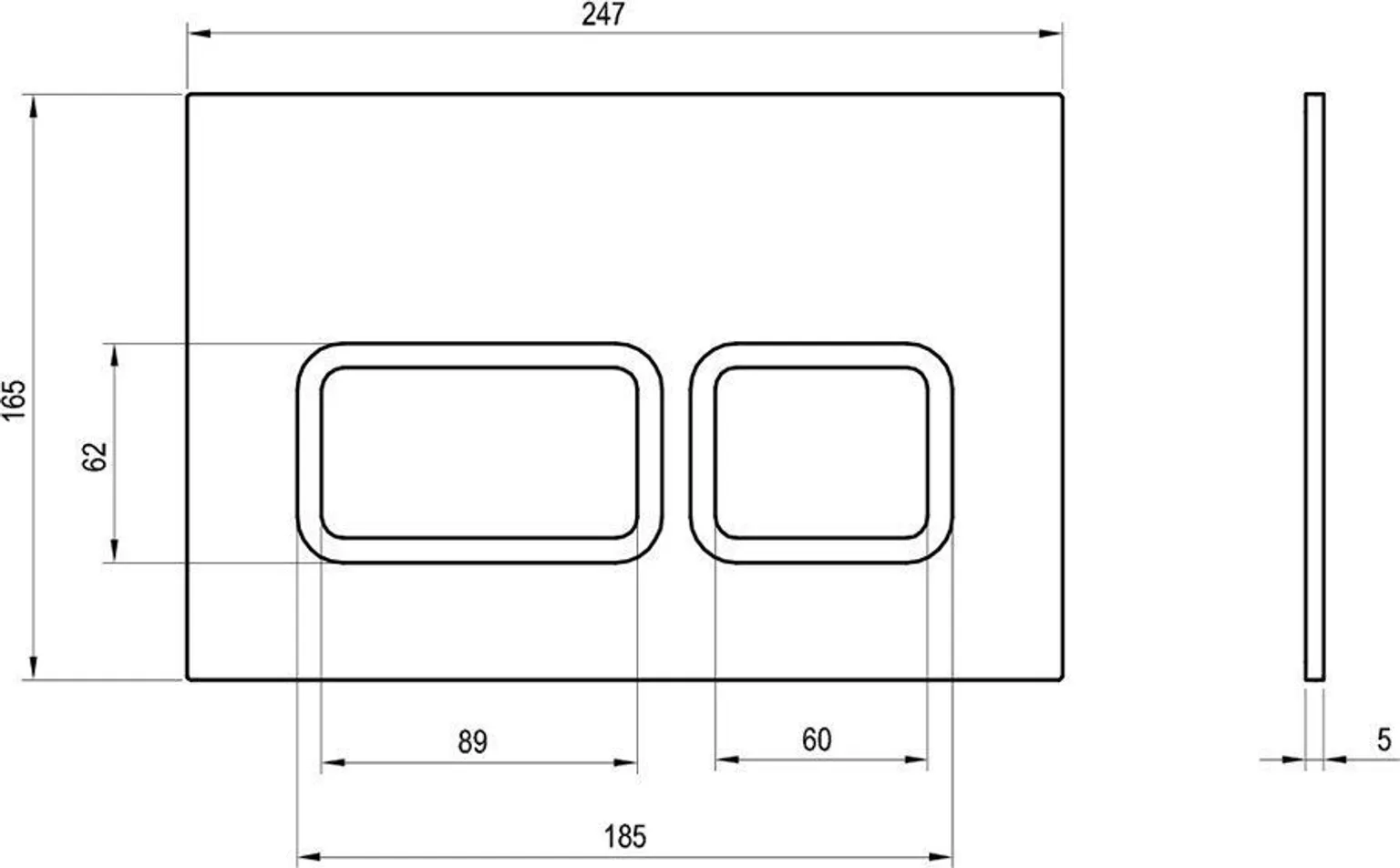 WC LOPUTUSNUPP RAVAK TWIN SATIIN