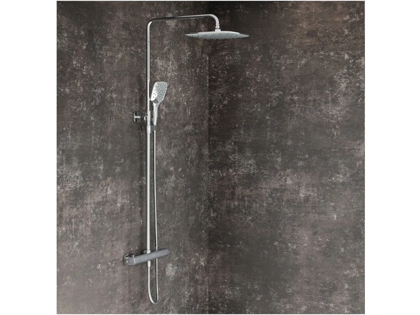 DUŠISEGISTI RAVAK 10° FREE TERMOSTAAT ÜLA- JA KÄSIDUŠIGA KROOM