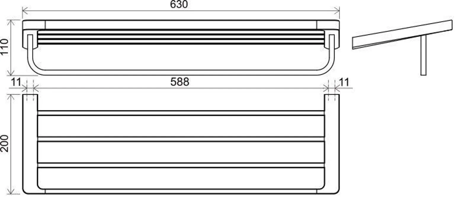 RIIUL KÄTERÄTIHOIDJAGA RAVAK 10°, MUST