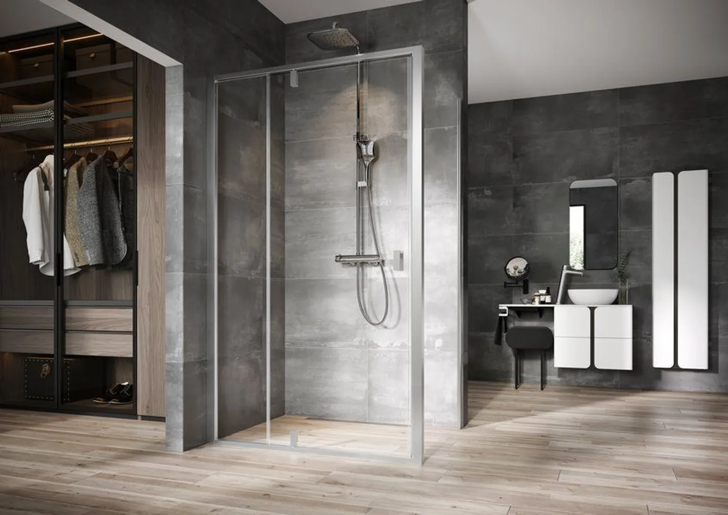 DUŠISEIN RAVAK NPSS-80 SATIIN, 80X195CM