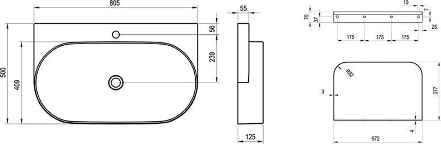 KERAAMILINE VANNITOAVALAMU RAVAK YARD 800