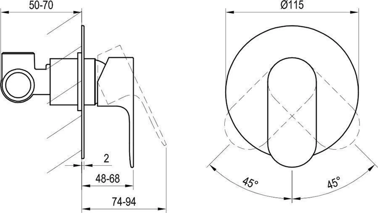 DUŠISEGISTI RAVAK ESPIRIT ELEGANTA EL 062.60 ROOSA KULD,