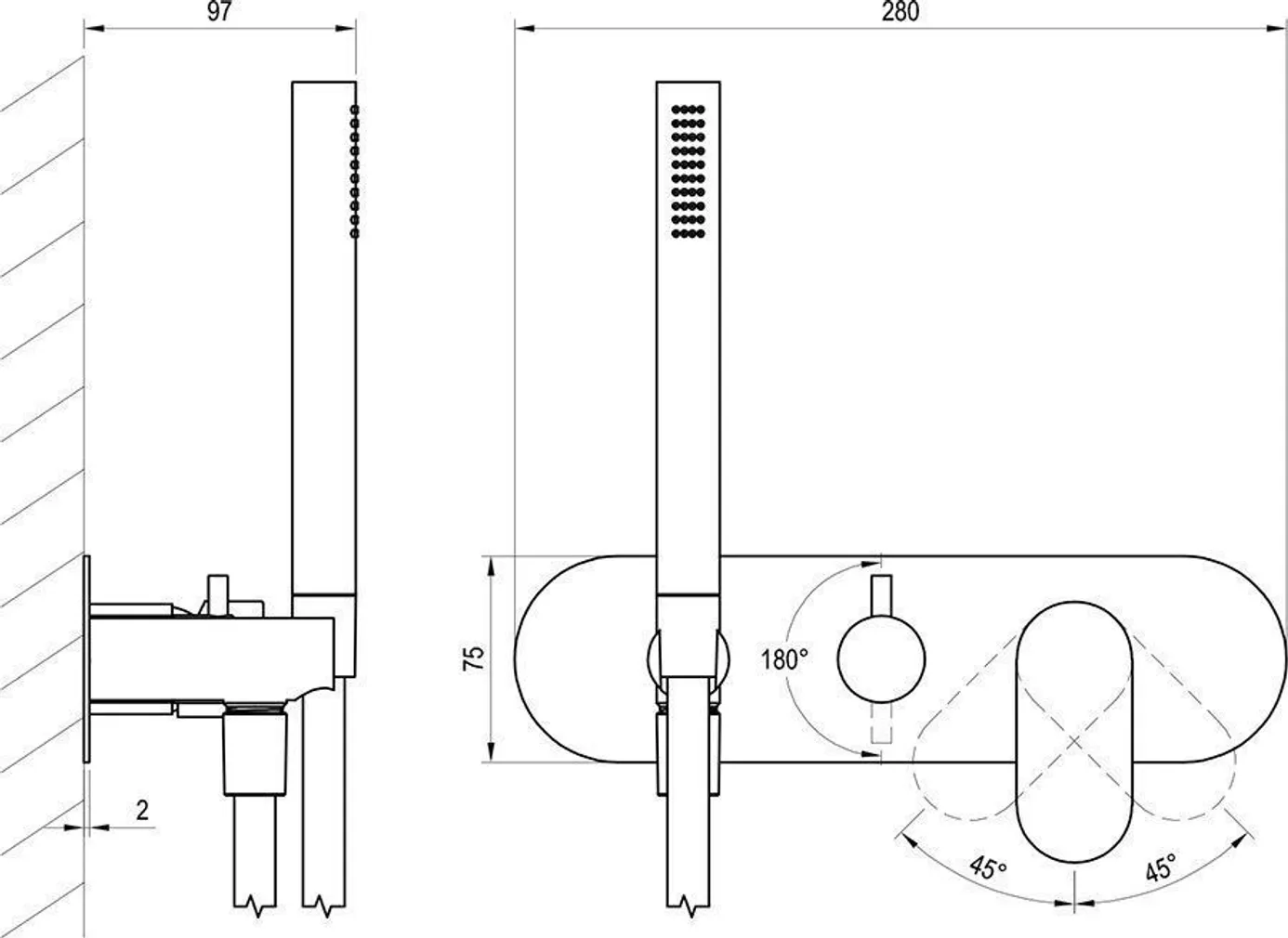 DUŠISEGISTI RAVAK ESPIRIT ELEGANTA EL 065.60 ROOSA KULD