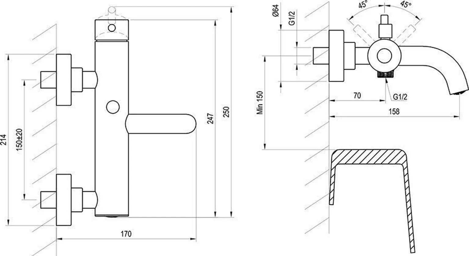 DUŠISEGISTI RAVAK ESPIRIT ES 022.00 ROOSA KULD