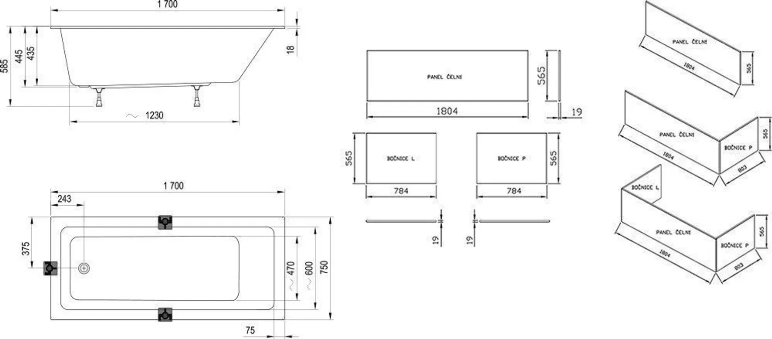 VANN RAVAK 10° SLIM 170X75