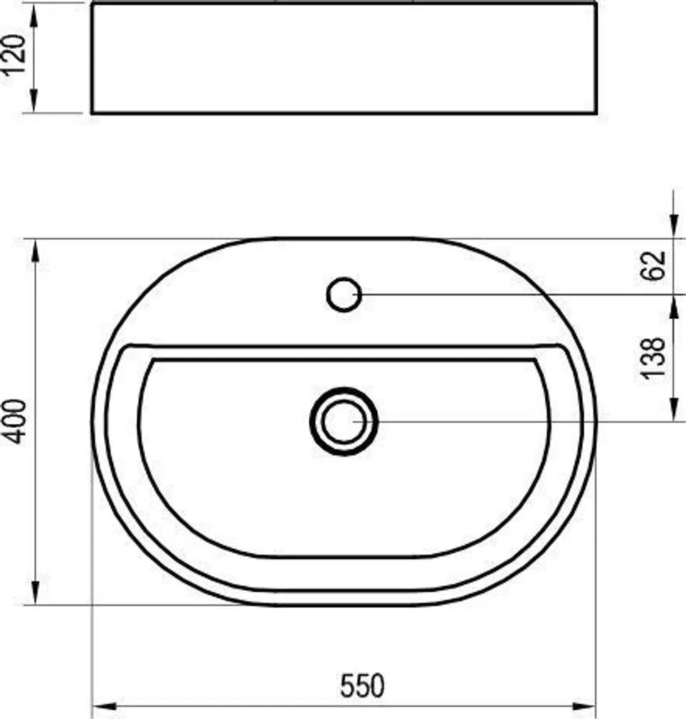 VALAMU RAVAK SLIM SHELF 550 O