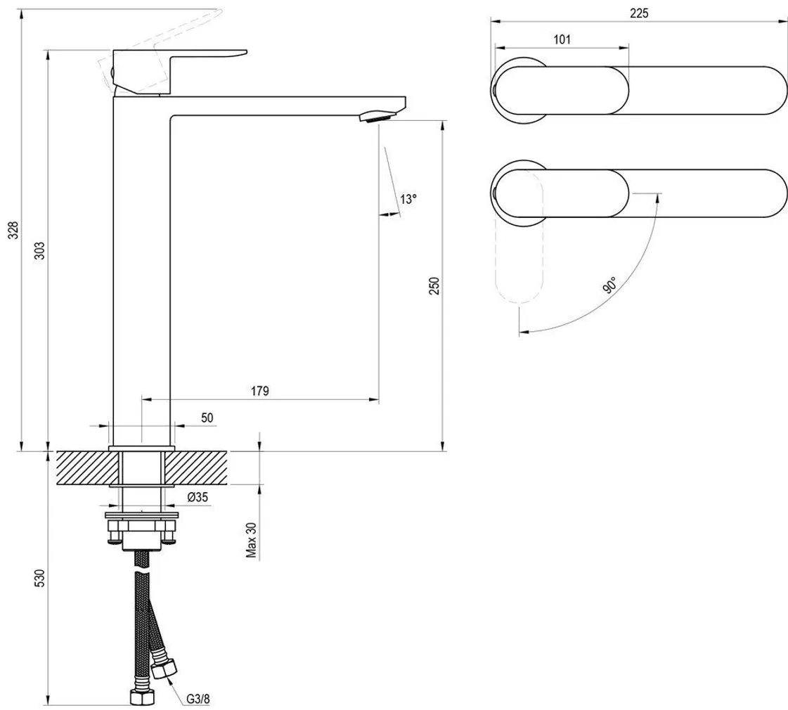 VALAMUSEGISTI RAVAK CHROME II 015.21 300 MM BECOOL MUST