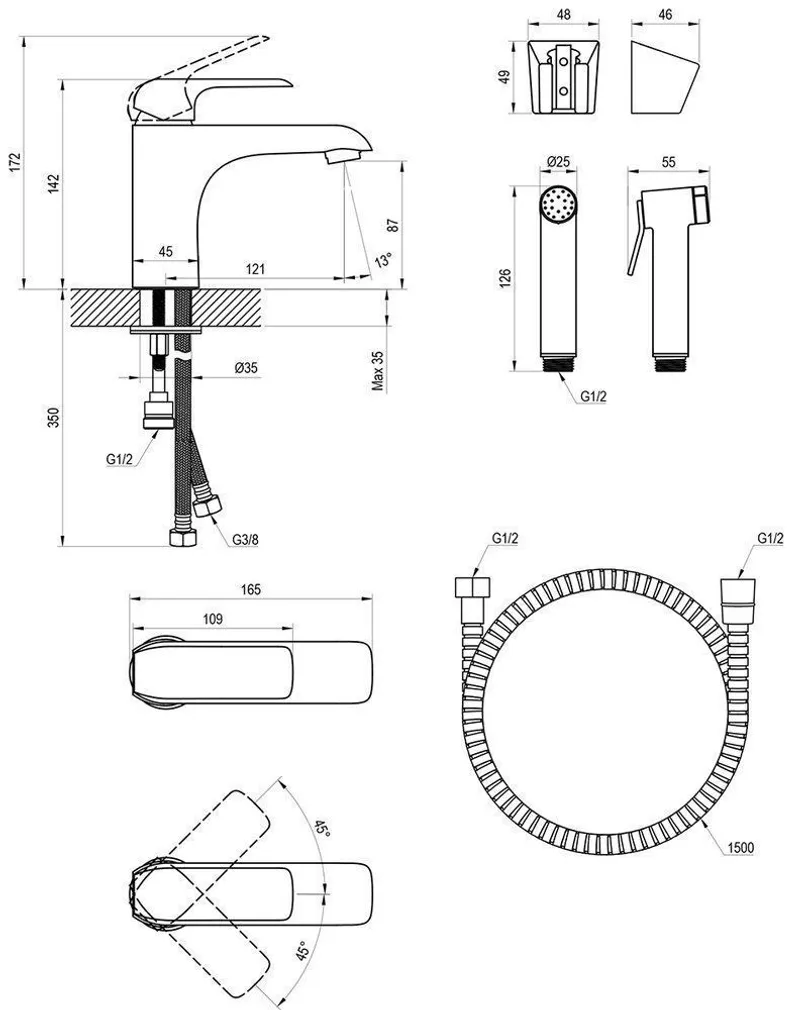 BIDEESEGISTI RAVAK FLAT 112.00 150 MM KROOM