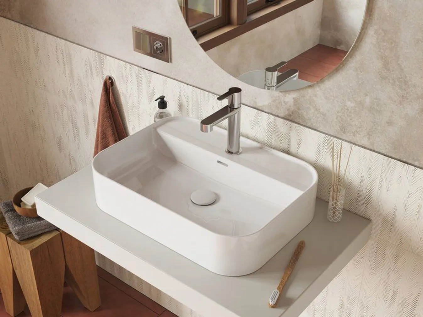 VALAMU ÄRAVOOLUPESA RAVAK FLAT VALGE MATT