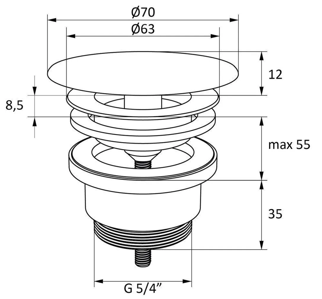 VALAMU ÄRAVOOLUPESA RAVAK FLAT MUST MATT