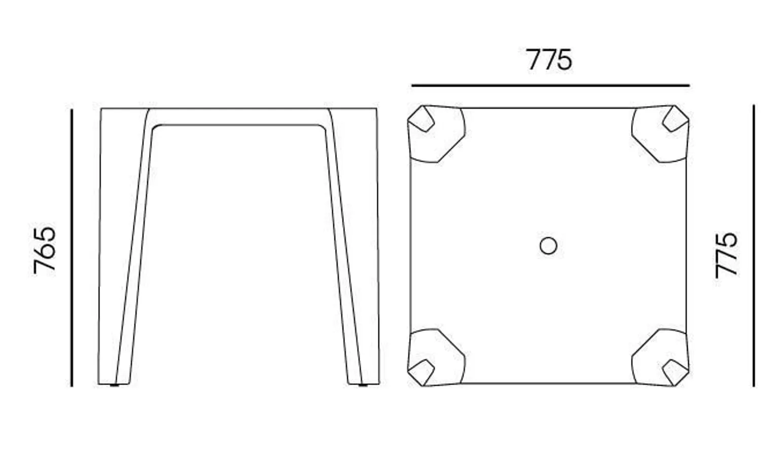 AIALAUD-TABURET FERNE LOTTIE, CARBON