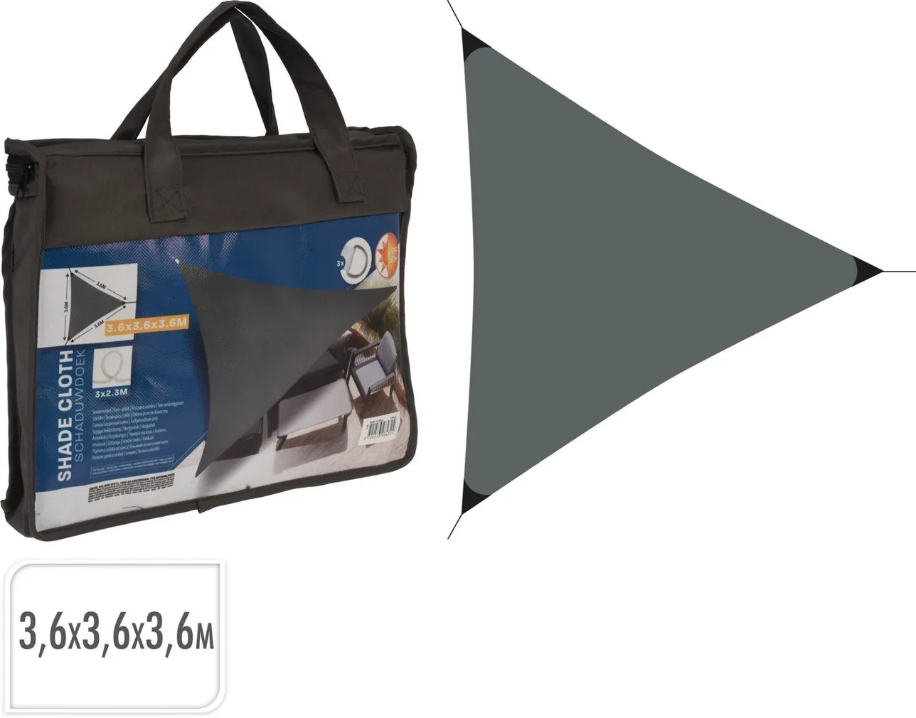 PÄIKESEVARI KOLMNURKNE HALL 360X360X360CM