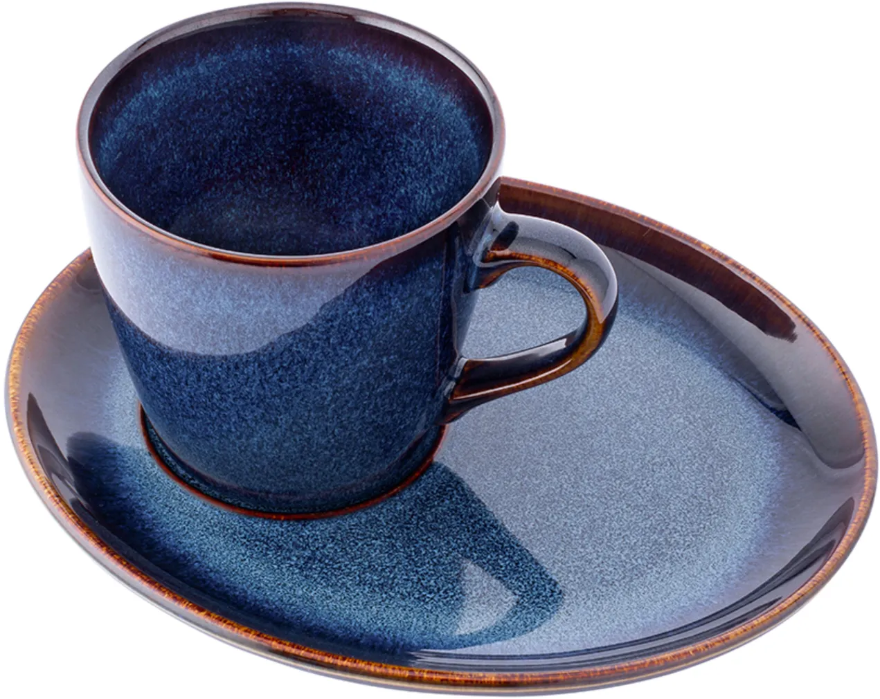 KOHVITASSI JA ALUSTASSI KOMPLEKT ALTOM DESIGN REACTIVE NAVY 310ML+20CM