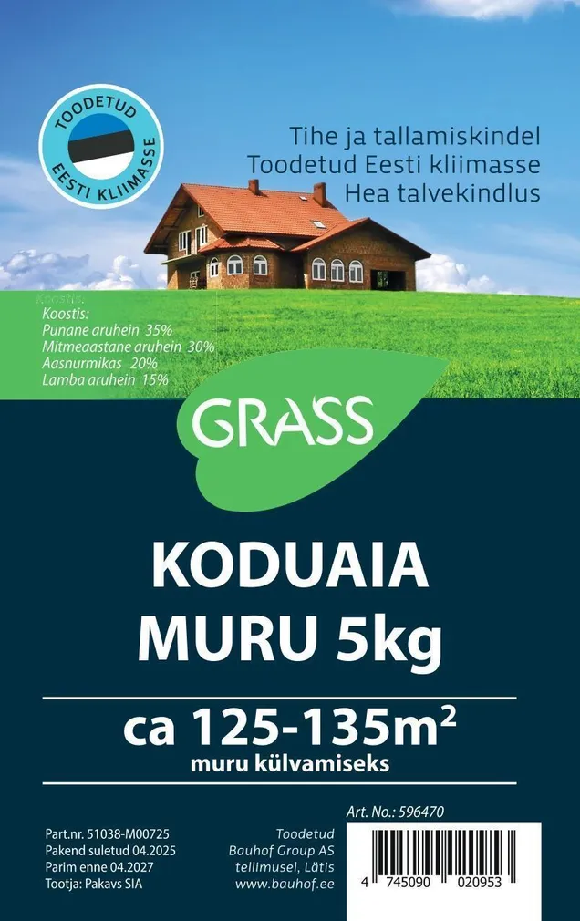 KODUAIA MURUSEGU GRASS 5KG
