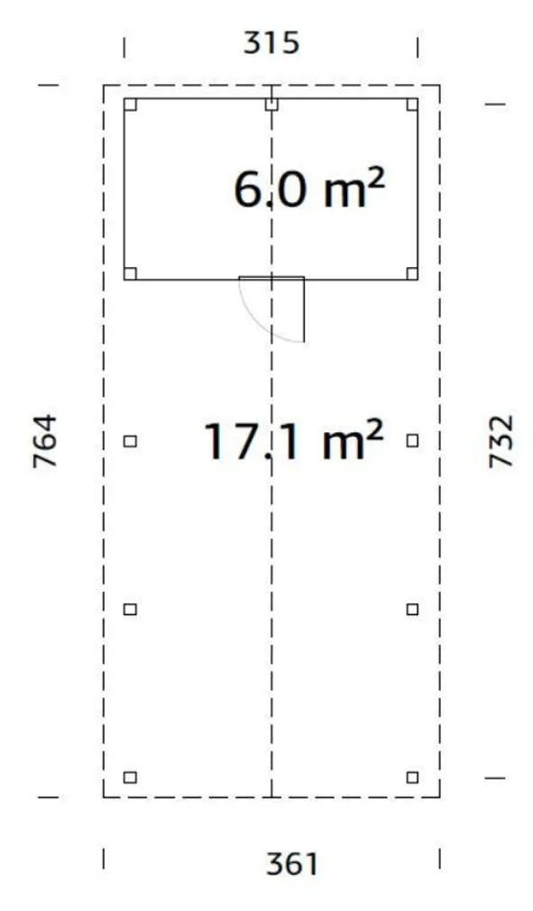 AUTOVARJUALUNE PALMAKO ROBERT 23,1M² KUURIGA