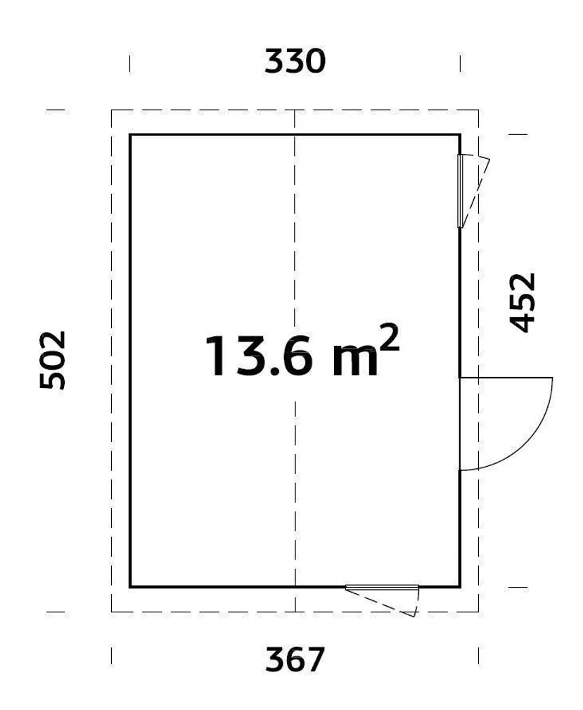 ELEMENTMAJA PALMAKO NORDIC HEDWIG 13,6M²