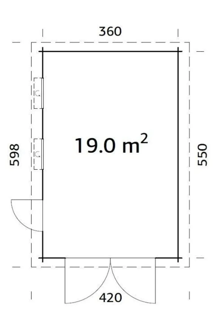 GARAAŽ PALMAKO RASMUS 19,0M² PUITVÄRAVAGA