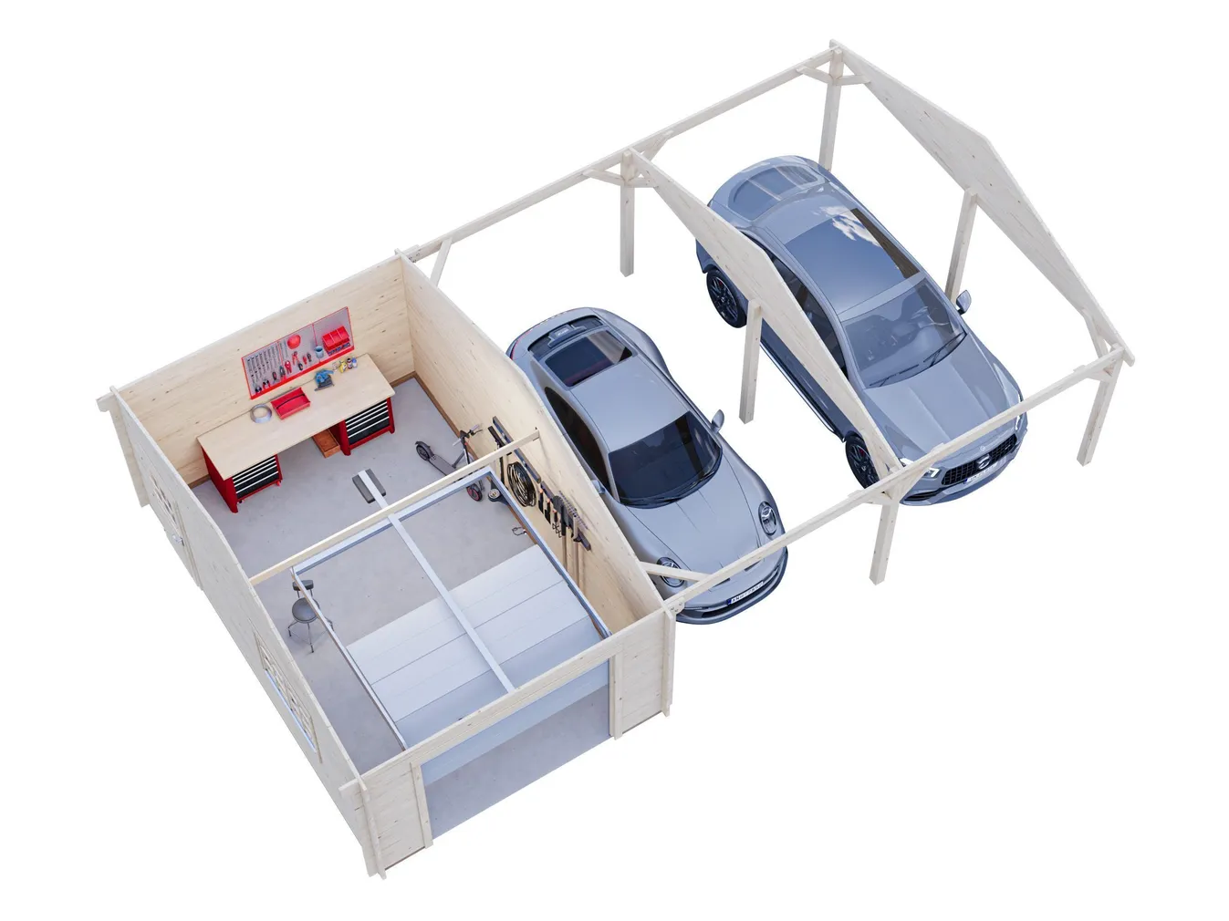 GARAAŽ PALMAKO ROGER 19,0+33,2M² SEKTSIOONUKSEGA