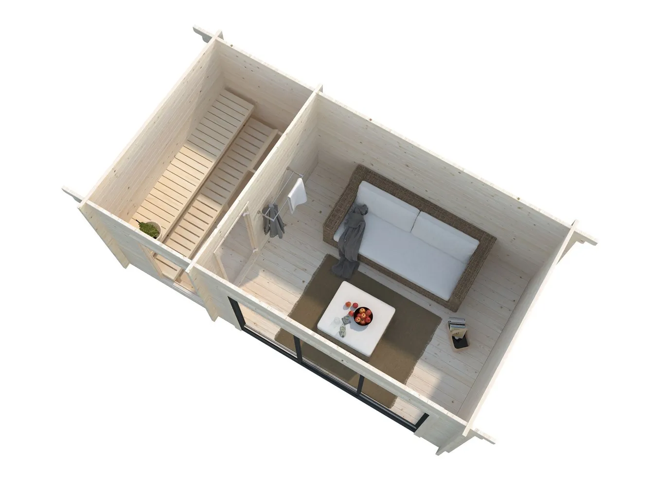 SAUNAMAJA PALMAKO SANNA 12,8M² SLIDE PLUS