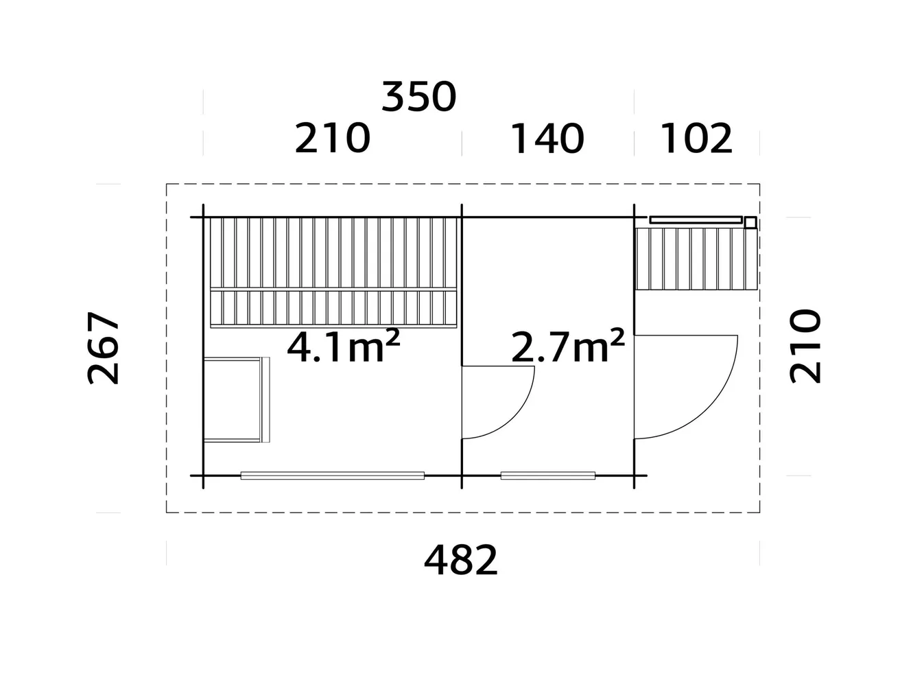 SAUNAMAJA PALMAKO SANNA 6,8M²