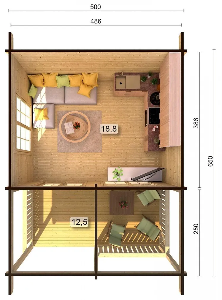 SUVEMAJA PALMAKO AGNETA 18,8+12,5M²
