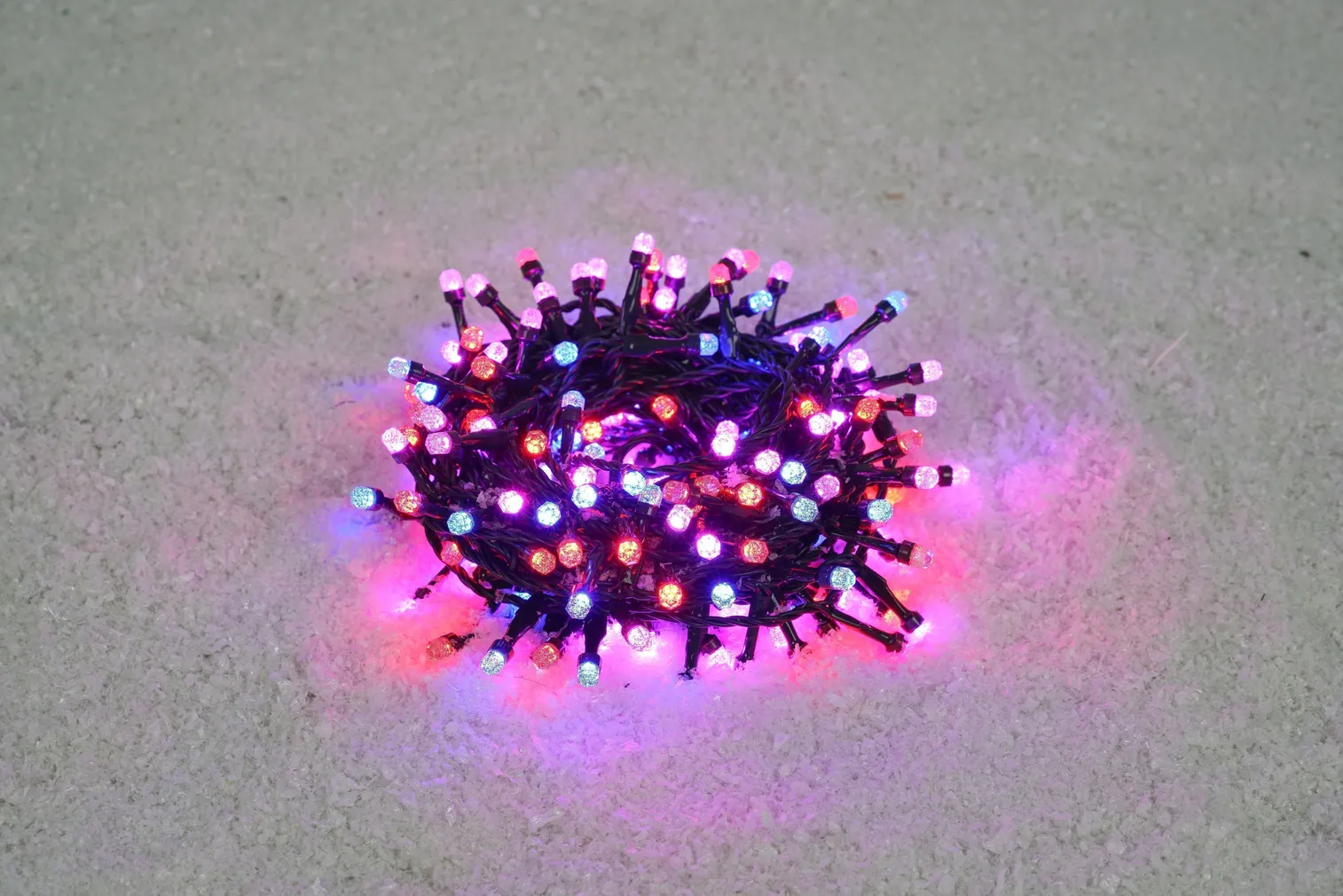 JÕULUVALGUSTUS SISE 200LED IP44 PUNANE/ROOSA/SININE 13,9M