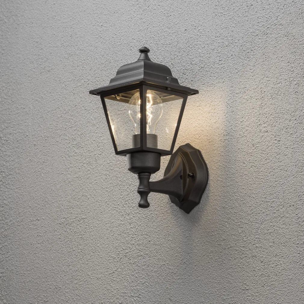 VÄLISVALGUSTI KONSTSMIDE BUDGET UP SEINALE 60W IP23 E27 MUST