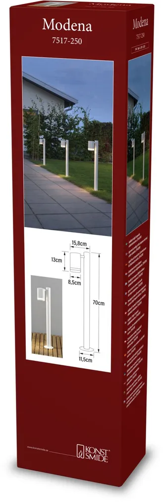 VÄLISVALGUSTI KONSTSMIDE VÄIKE LATERN MODENA 35W IP44 GU10 VALGE