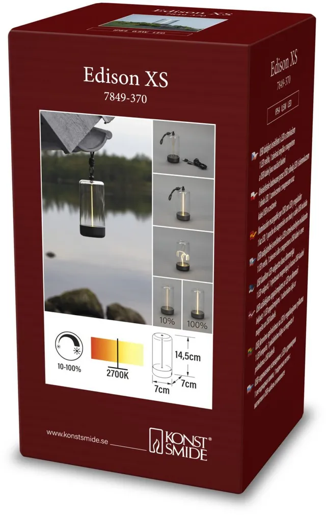 VÄLISVALGUSTI KONSTSMIDE VÄIKE EDISON 0,4W IP54 2700K HALL