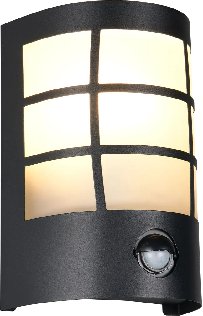 VÄLISVALGUSTI TRIO SINTRA SEINALE E27 MUST LIIKUMISANDURIGA