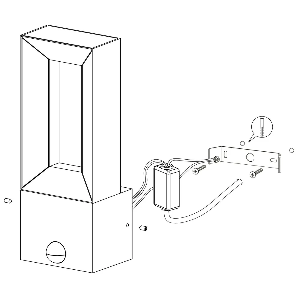 VÄLISVALGUSTI EGLO RIFORANO SEINALE IP44 MUST SENSORIGA