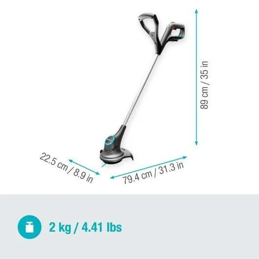 MURUTRIMMER GARDENA SMALLCUT 23/18V P4A, ILMA AKU JA LAADIJATA