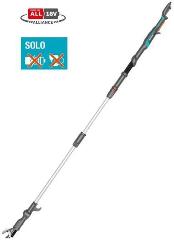 OKSALÕIKUR GARDENA HIGHCUT 250/18V P4A,TELESKOOPVARREGA, ILMA AKU JA LAADIJATA