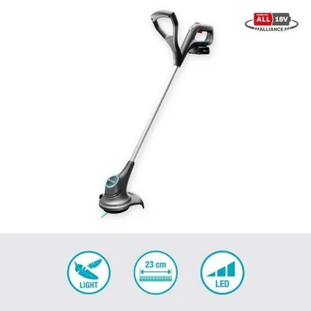 MURUTRIMMER GARDENA SMALLCUT 23/18V P4A, AKU JA LAADIJAGA