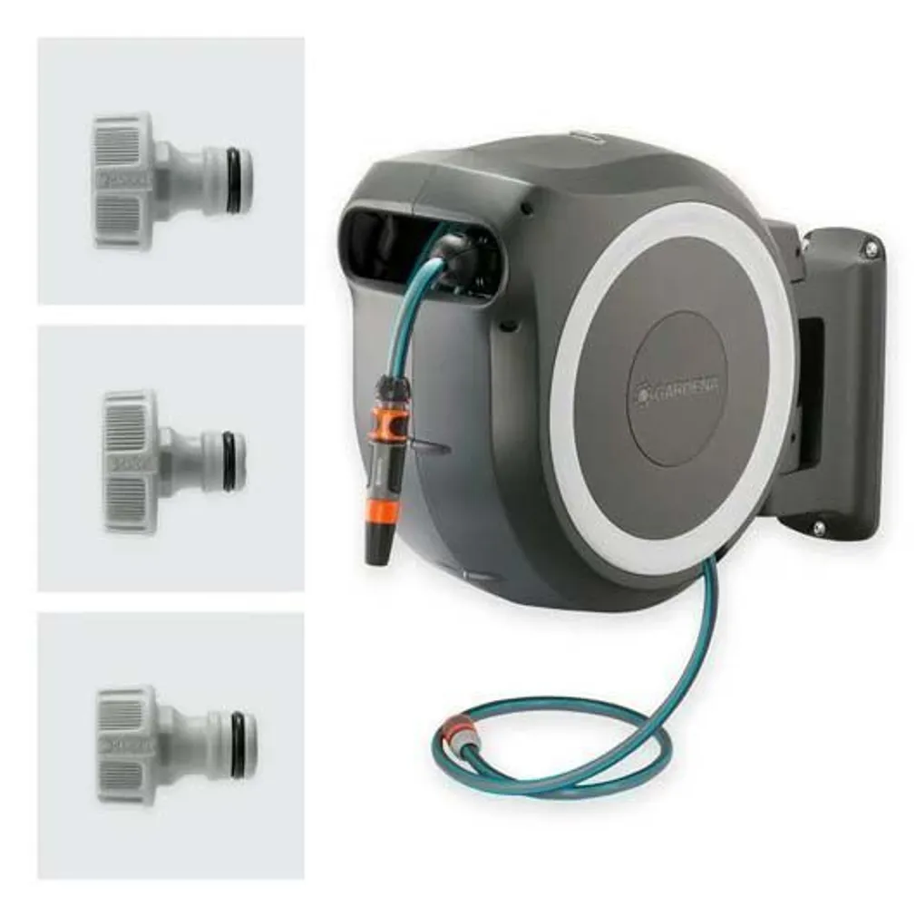 VOOLIKUPOOLI KOMPLEKT SEINALE GARDENA ROLLUP M/L, 25M +LISA