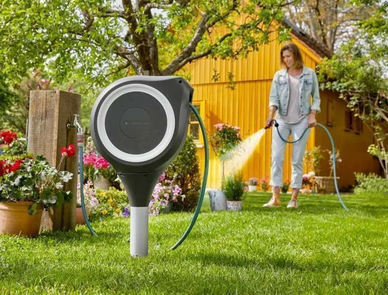 VOOLIKUPOOLI KOMPLEKT VAIAGA GARDENA ROLL-UP S 15M, VALGE