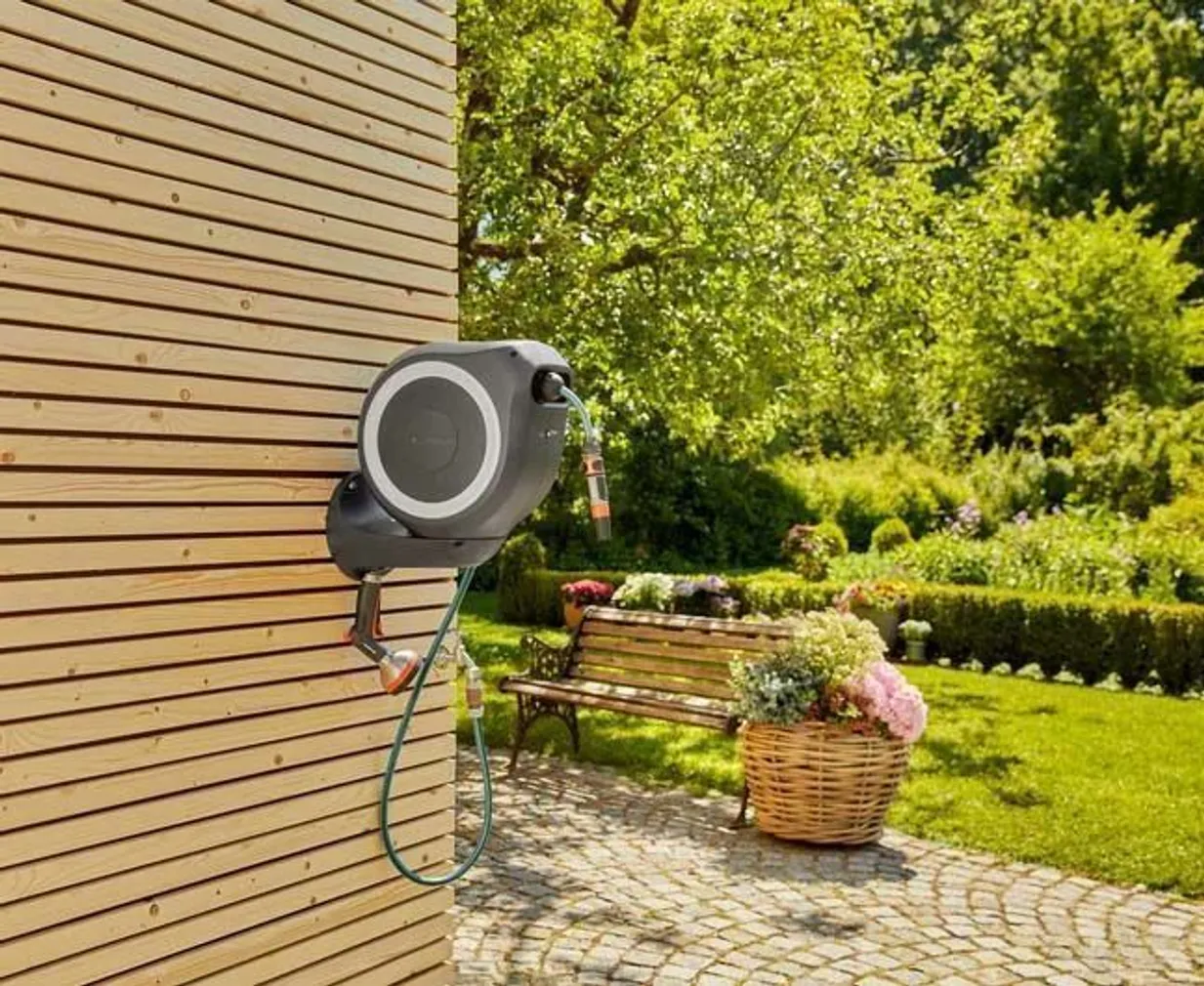 VOOLIKUPOOLI KOMPLEKT SEINALE GARDENA ROLL-UP S 15M, VALGE