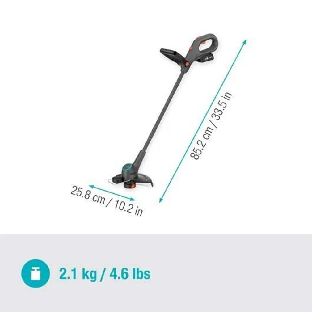 MURUTRIMMER GARDENA EASYTRIM 25/18V P4A, AKU JA LAADIJAGA