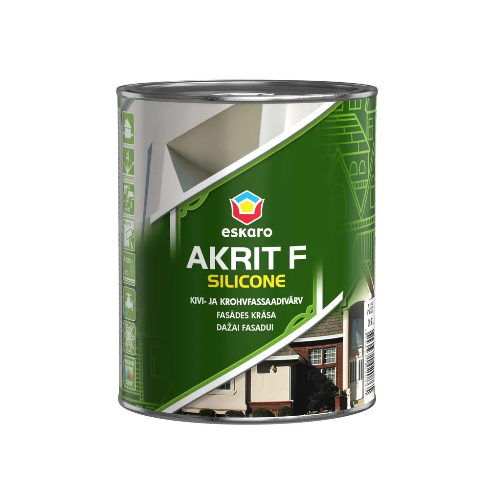 FASSAADIVÄRV ESKARO AKRIT F SILICONE 0,9L VÄRVITU (TR) TÄISMATT