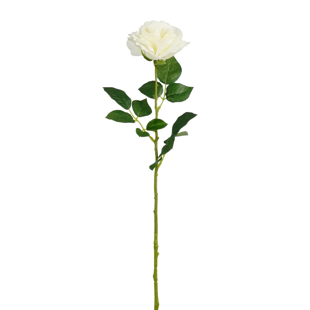 KUNSTLILL MICA DECORATIONS ROOS 68CM VALGE