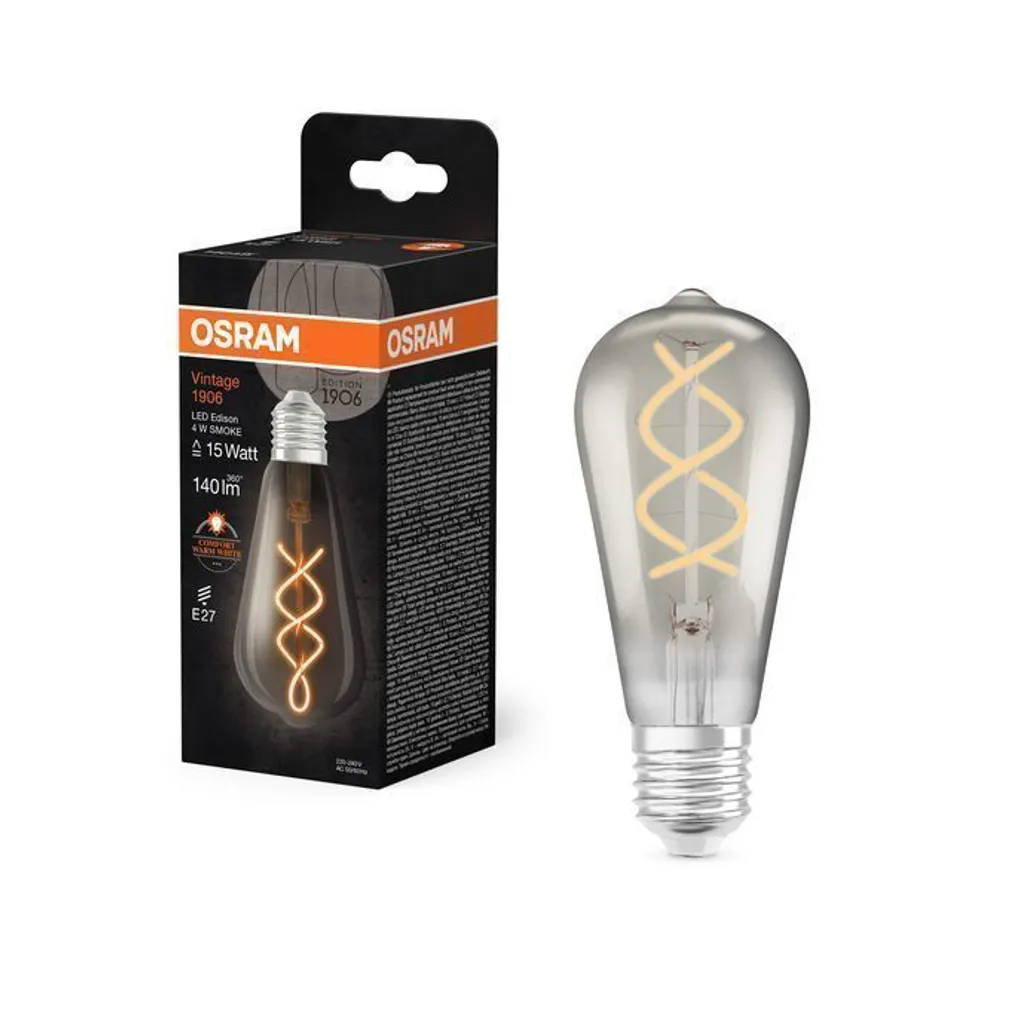 LED LAMP OSRAM VINTAGE EDISON 4W E27 140LM 1800K SUITSUHALL