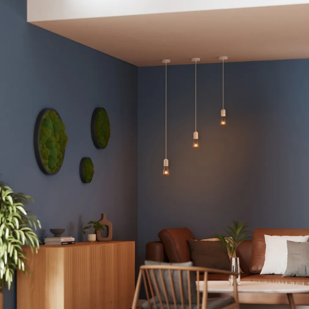 RIPPVALGUSTI LEDVANCE VINTAGE PENDULUM ROUND PLASTER E27 VALGE