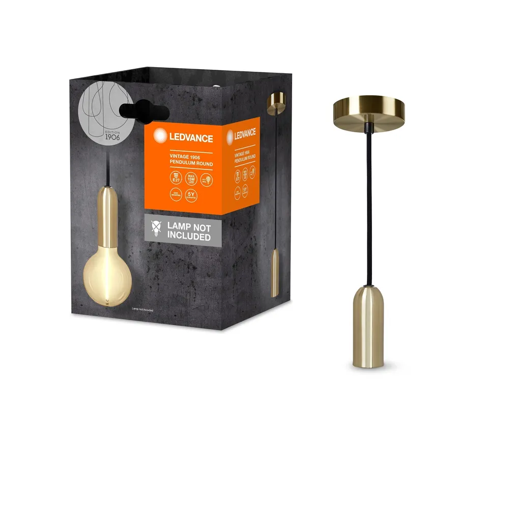 RIPPVALGUSTI LEDVANCE PENDULUM ROUND E27 KULDNE