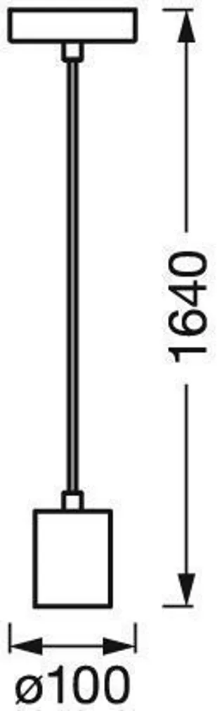 RIPPVALGUSTI LEDVANCE PENDULUM ROUND E27 KULDNE
